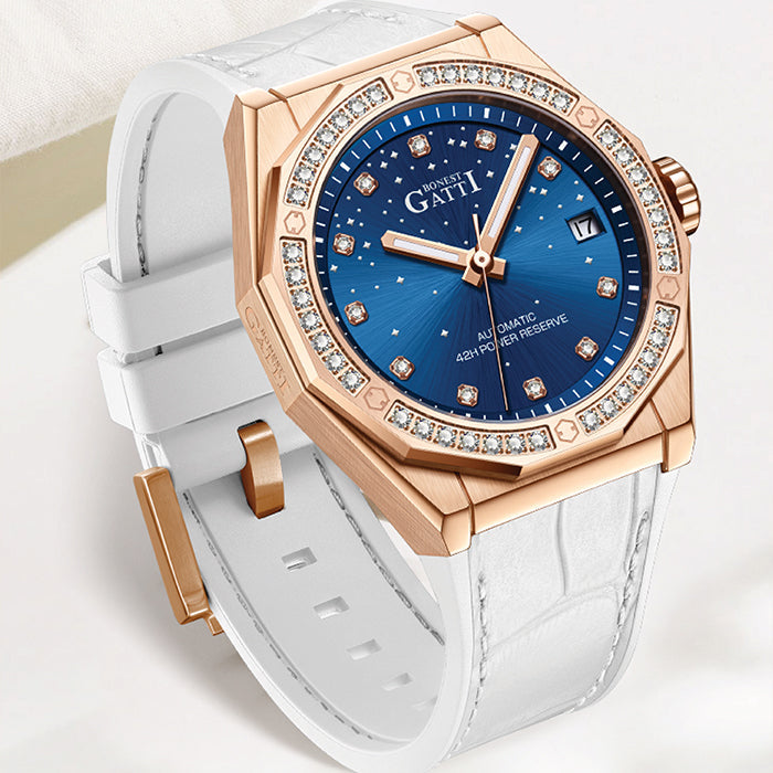 Mont Calibre White Glow Series Automatic Women Watch