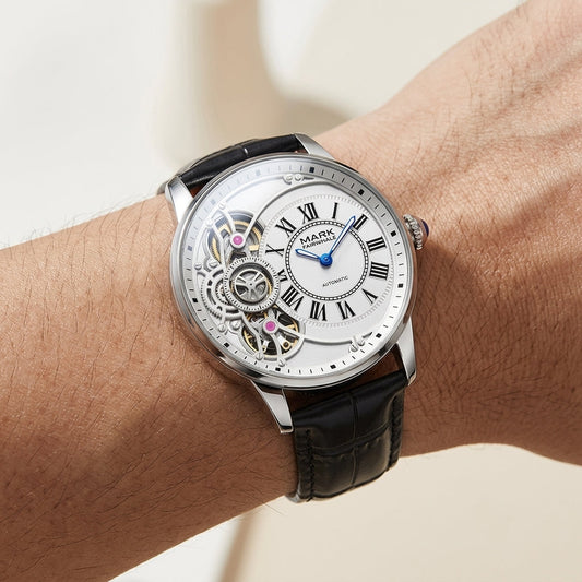 LUMETHER Royal Skeleton Automatic Watch