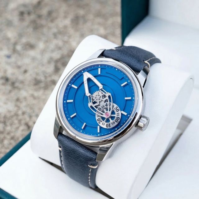 Premium Wandering Hour Mechanical Watch with Luminous Spaceship Pointer