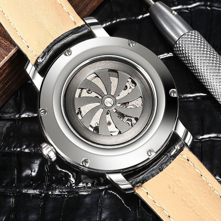 Custom Wandering Hour Watch Nautical Compass Design