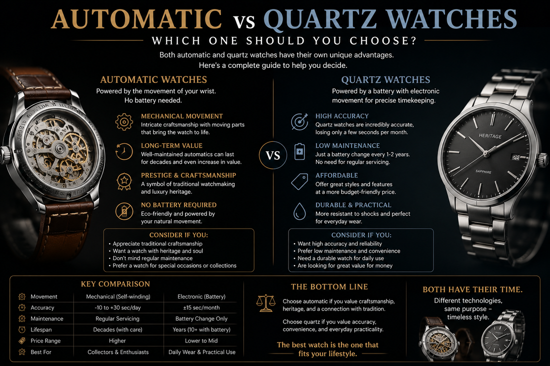 Automatic vs Quartz Watches: Which One Should You Choose?