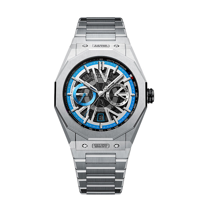 Mont Calibre Blue King Speed Stainless Steel Series Automatic Watch