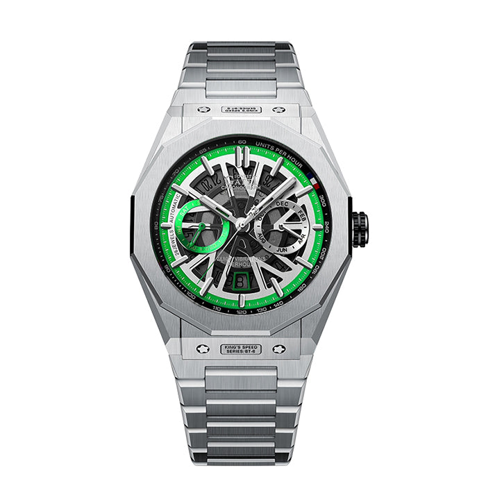 Mont Calibre Blue King Speed Stainless Steel Series Automatic Watch