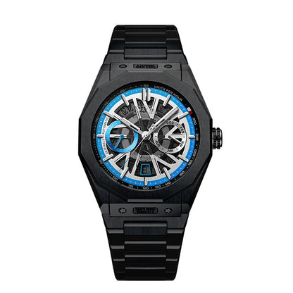 Mont Calibre Blue King Speed Stainless Steel Series Automatic Watch