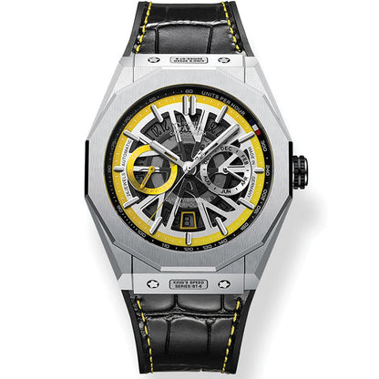 Mont Calibre Blue King Speed Leather Series Automatic Watch