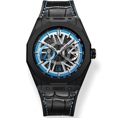 Mont Calibre Blue King Speed Leather Series Automatic Watch