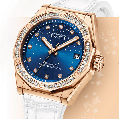 Mont Calibre White Glow Series Automatic Women Watch