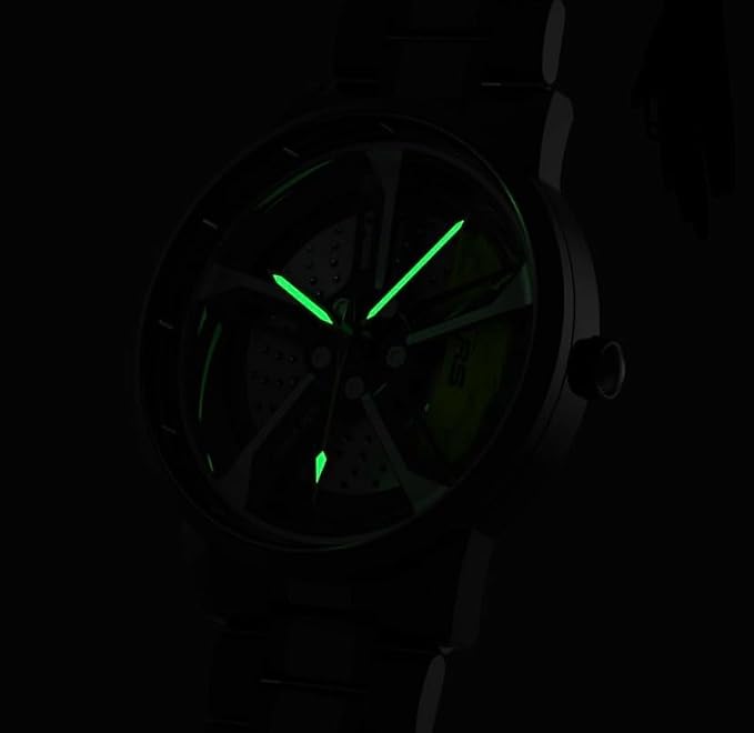 Luxury 3D Racing Rim Men’s Watch – Quartz, Waterproof