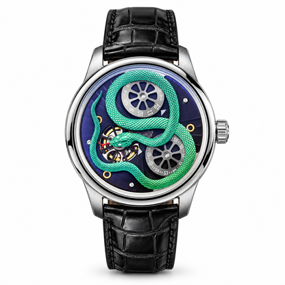 Emerald Serpent Men’s Watch with Green Snake Dial