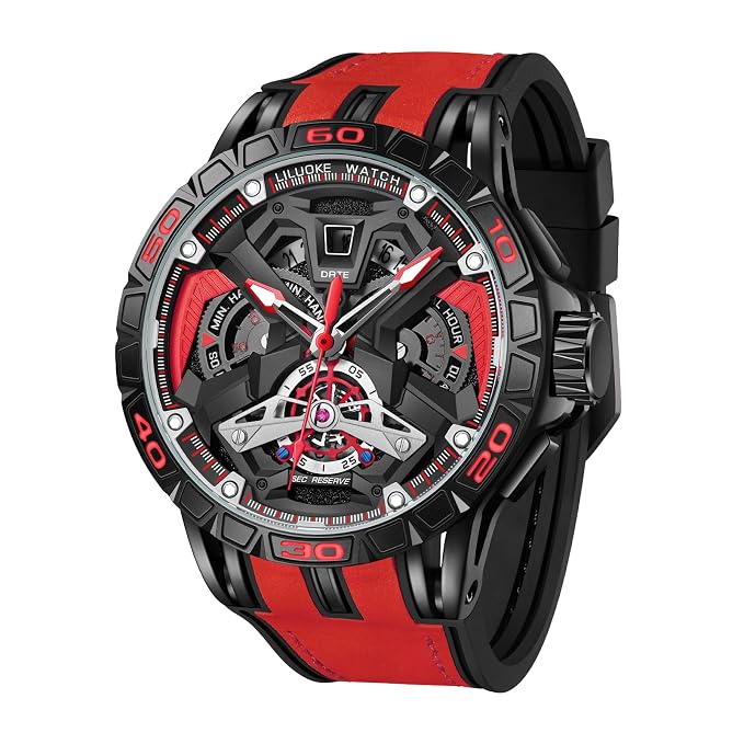 Obsidian X Men's Luxury Skeleton Quartz Watch