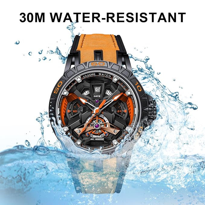 Obsidian X Men's Luxury Skeleton Quartz Watch