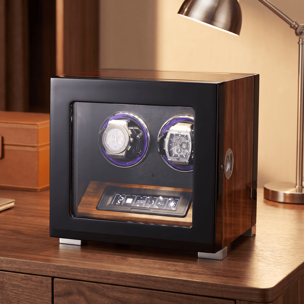 MINEESI Ambassador Signature 2-Slot Luxury Automatic Watch Winder