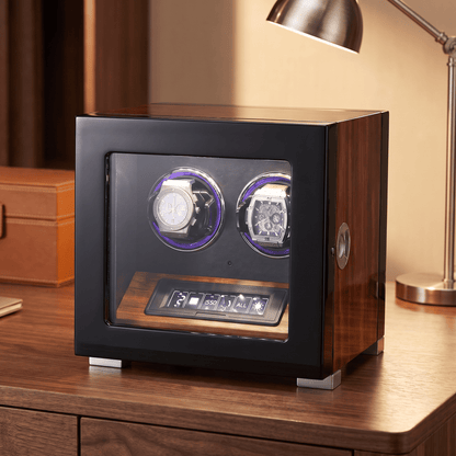 MINEESI Ambassador Signature 2-Slot Luxury Automatic Watch Winder