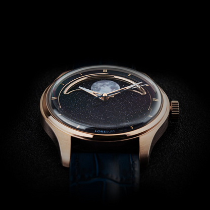 Moonphase Aventurine Watch | High-Beat Mechanical OEM Factory