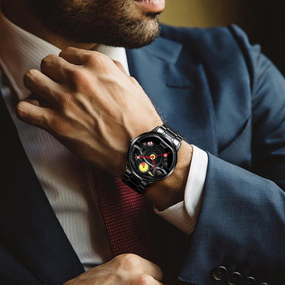 Velocity Car Wheel Men's Waterproof Quartz Watch