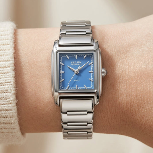 AUREON Fashion Quartz Watch – Elegant Blue Dial