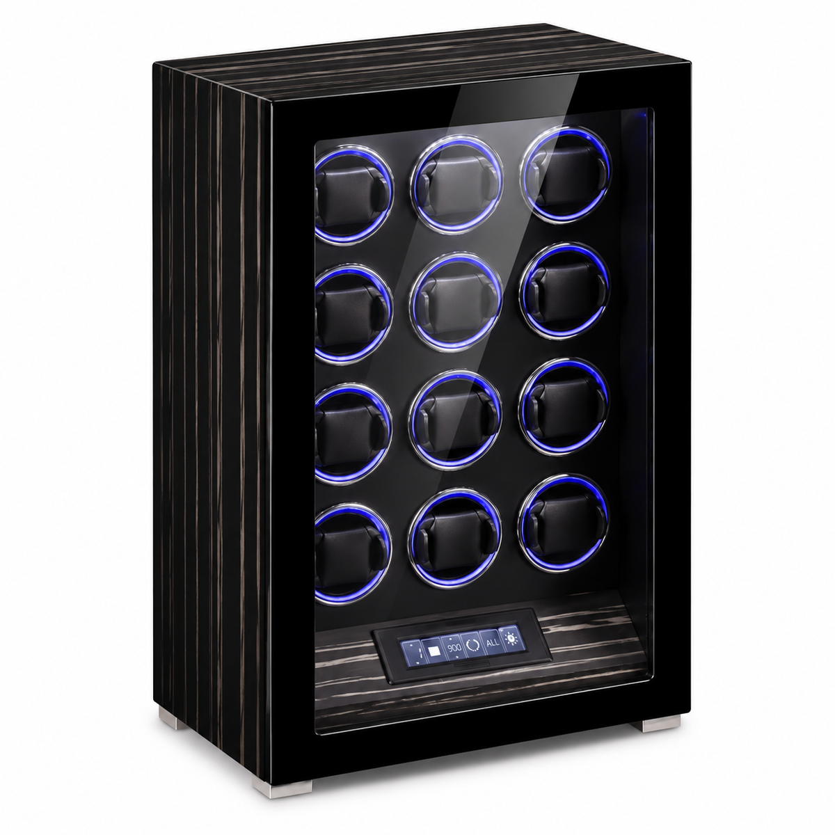 MINEESI Ambassador Signature Ebony Wood Automatic Watch Winder