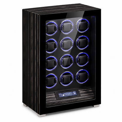 MINEESI Ambassador Signature Ebony Wood Automatic Watch Winder
