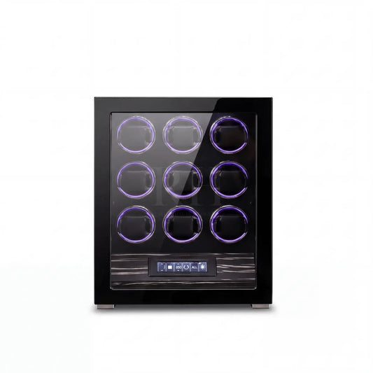 MINEESI Obsidian 9-Slot Luxury Automatic Watch Winder