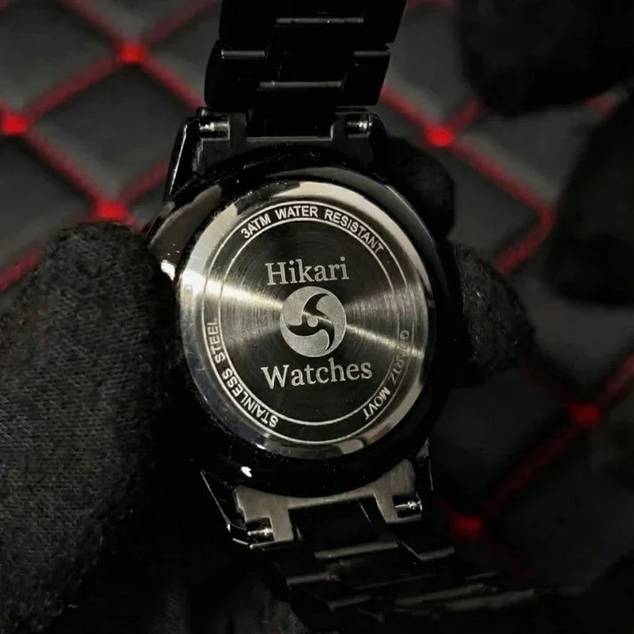Crimson Vortex Men's Luxury Wristwatch