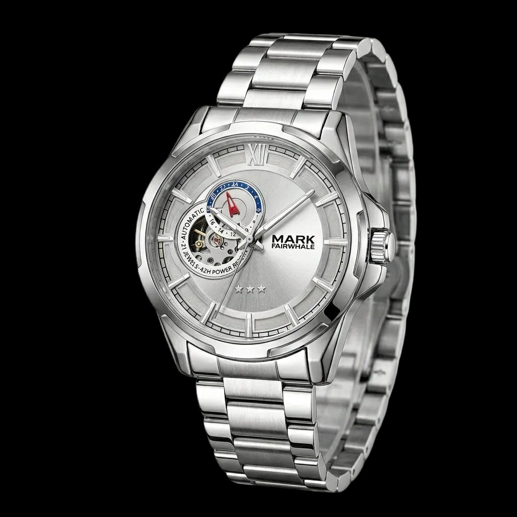 Silver Automatic Style With Refined Mechanical Detail
