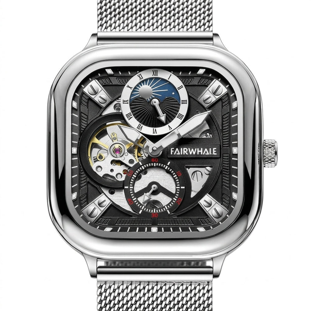 ANERION Royal Skeleton Automatic Watch
