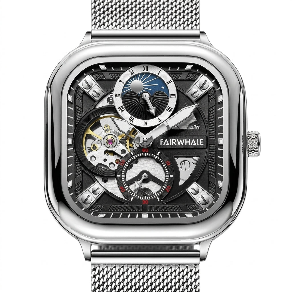 ANERION Royal Skeleton Automatic Watch