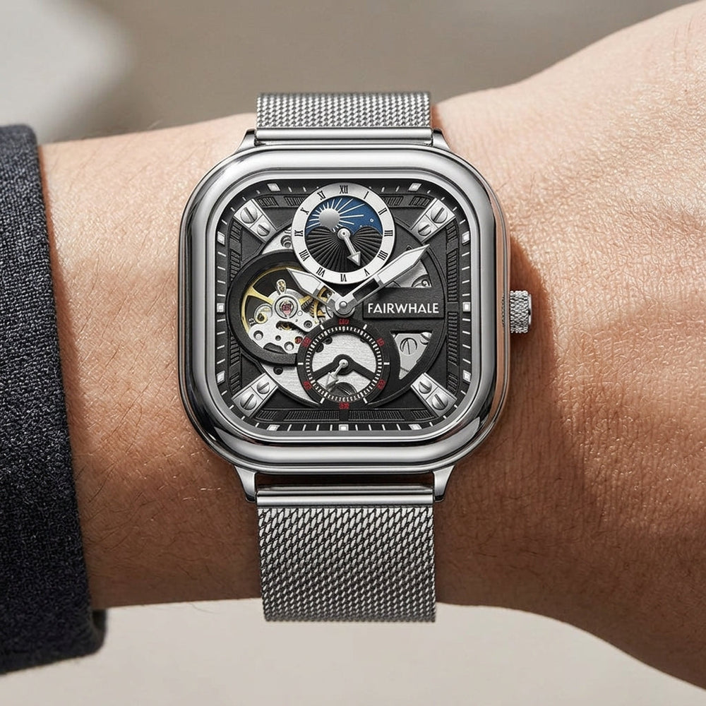 ANERION Royal Skeleton Automatic Watch