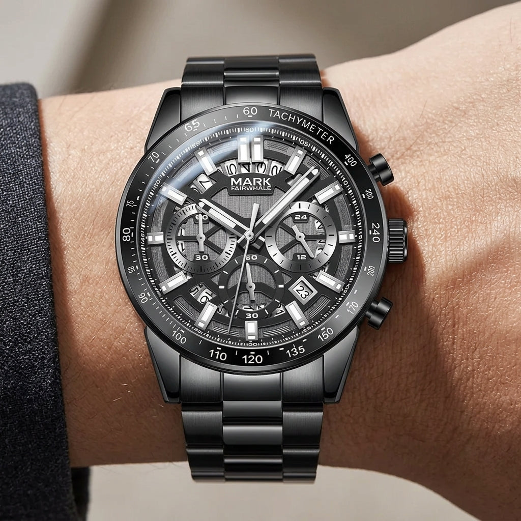 ONYXARON Royal Skeleton Automatic Watch