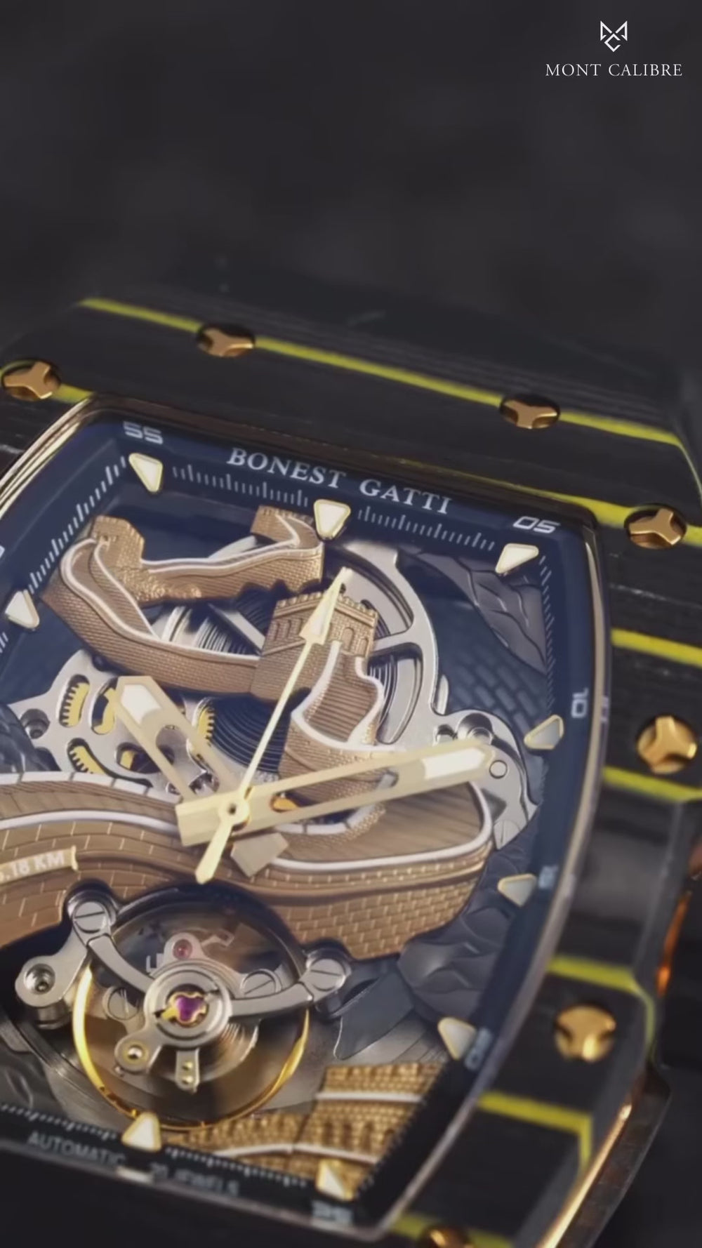 LUXORVAN Royal Skeleton Automatic Watch