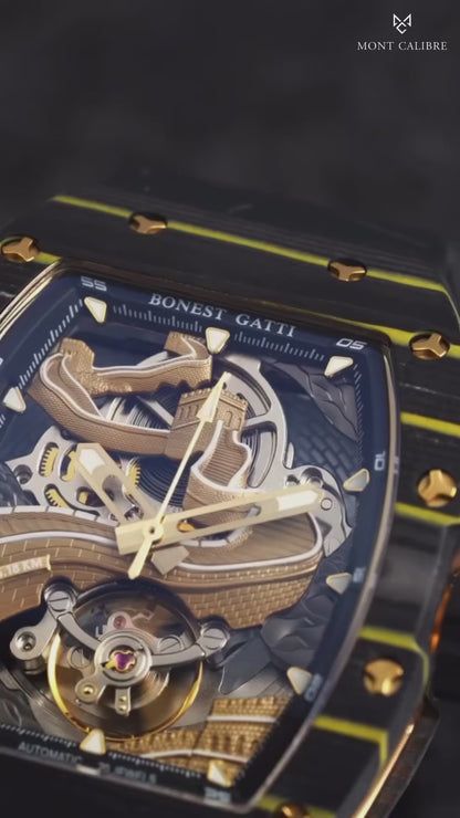 LUXORVAN Royal Skeleton Automatic Watch