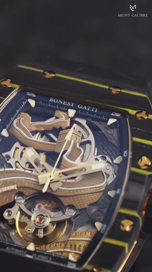 LUXORVAN Royal Skeleton Automatic Watch