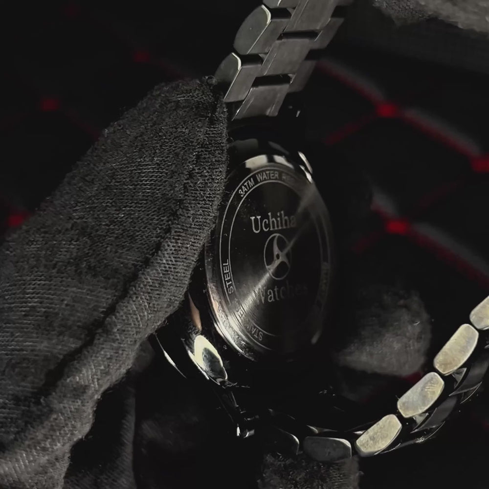 Crimson Vortex Men's Luxury Wristwatch