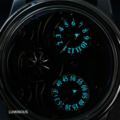 Custom Shadow Vortex Watches | Dual Dial NH35 Automatic OEM