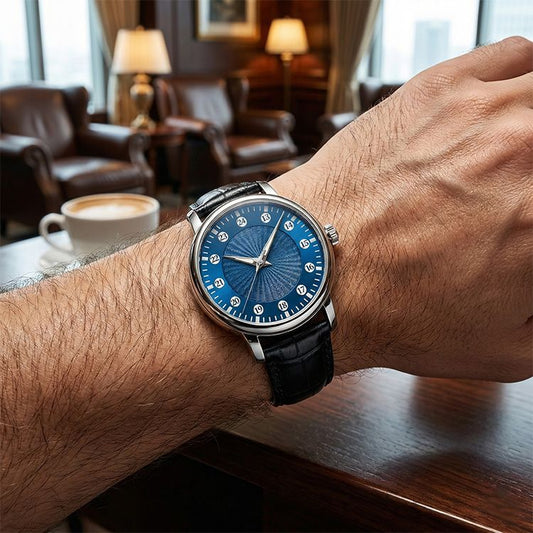 Custom Jumping Hour Watch with Rotating Ring | Mechanical Supply