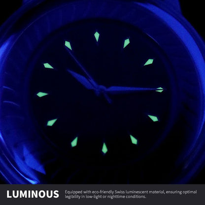 Dome Ripples of Time Black Enamel Black Gold