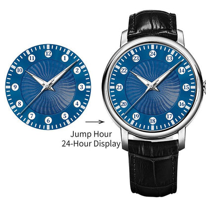 Custom Jumping Hour Watch with Rotating Ring | Mechanical Supply