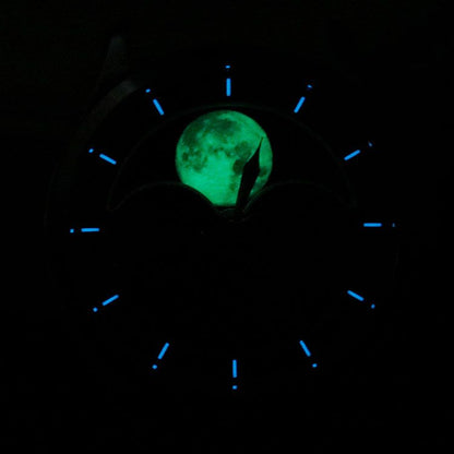 Moonphase Aventurine Watch | High-Beat Mechanical OEM Factory