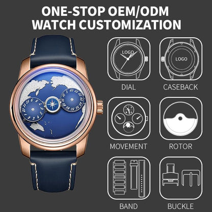 Dark Black World Map Wandering Hour