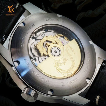 Golden Dragon Spitting Beads Watch