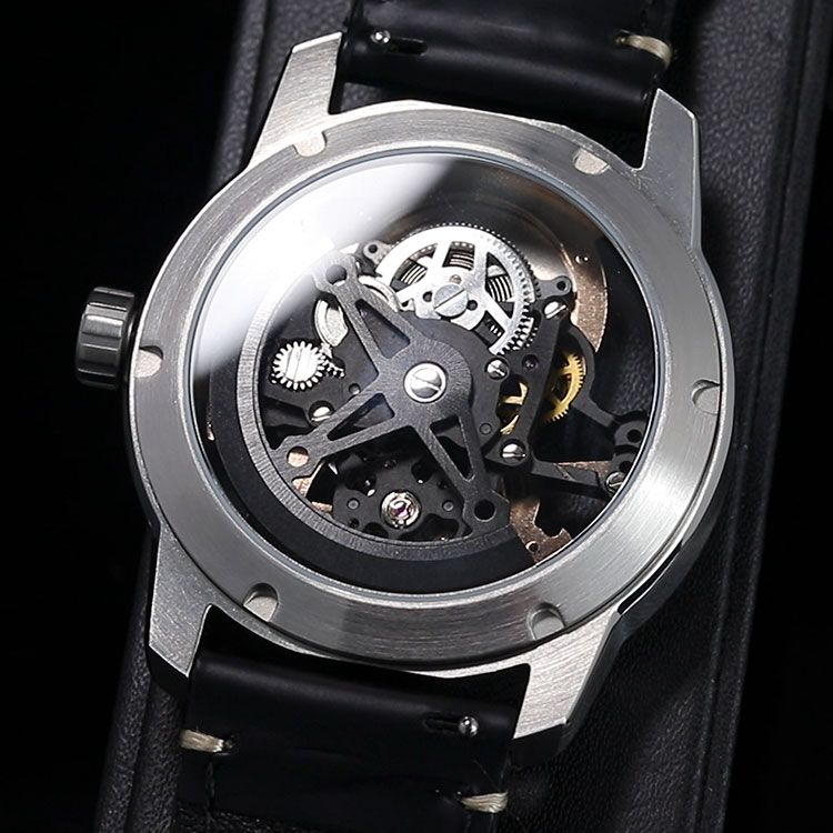 Custom Guilloche Skeleton Watches OEM Factory